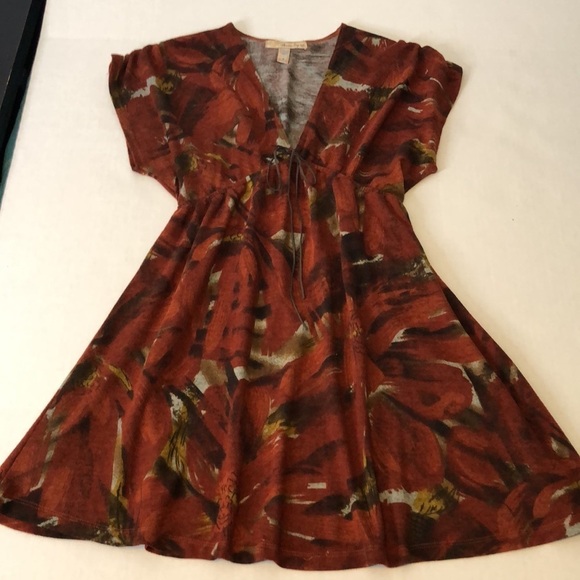 American Rag Cie Women's  V-Neck Cap Short Sleeve Flared Mini Dress Size S - Picture 7 of 10